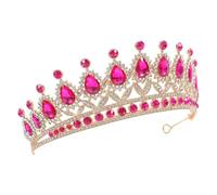 Healeved Elegant Lightweight Bridal Tiara for Women, Teardrop Shape Rhinestone Wedding Crown Headband, Comfortable for Long Hours, for Prom and Performance Accessories