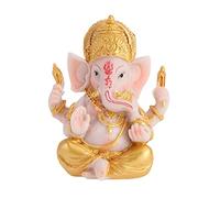 Healeved Elephant God Statue - Gold Elephant Ornament Shelf - Home Decor - Sculpture Elephant Ornaments for Living Room Office Desktop Bookshelf