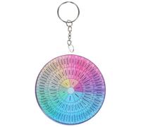 Healeved Emotions Wheel Keychain 4.72X3.15 Inch Acrylic Feeling Wheel Pendant Compact Sensory Keyring for Mood Regulation Stress Relief and Travel Accessory