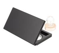 Healeved Empty Eyeshadow Palette Set with Mirror Design and Sturdy Ps Material, Lightweight Black Makeup Case Suitable for Travel, Compact Portable Cosmetic Storage Box with Glass