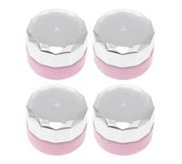 Healeved Empty Nail Polish Bottles 4 Pack Mini Nail Polish Jars for Glue Gel Cuticle Oil and Treatments Refillable Cosmetic Containers for Travel 0.91 in