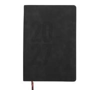 Healeved English Project Planner Notebook 2027 - Year Agenda - Daily Task Schedule Notepad for Business - Weekly & Monthly To-Do List 8.3x5.7" Black
