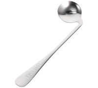 Healeved Ergonomic Angled Stainless Steel Spoon Lightweight Curved Eating Utensil for Elderly Patients Right Handed Feeding Aid with Non-Slip Handle and Tender Gum Safe Design