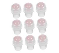 Healeved Essential Oil Bottle Replacement Rollers 9pcs for 10ml Oil Roller Bottles Natural Rose Quartz Balls for Aromatherapy Use