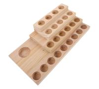 Healeved Essential Oil Storage Rack Solid Wood Aromatherapy Display Rack Tiered Oil Bottle Organizer Shelf for Kitchen Bathroom Wooden Storage Display