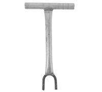 Healeved Extension Tools Water Pipe Wrench Meter Key with T-Handle U-Shaped Cast Iron Sturdy Wrenches Anti-Slip Grip for Residential Use and Property Management