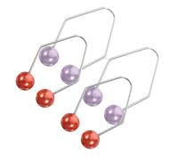 Healeved Facial Dimple Trainer for Women 4pcs Set with 2 Pairs (red Purple) Face Exerciser Cheeks Dimple Maker Tool and Skin Care