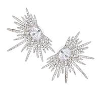 Healeved Fashion Rhinestone Star Earrings for Women Sparkling Ear Jewelry Elegant Glamorous Accessories Unique Dazzling Design Fade-resistant Glamour Studs