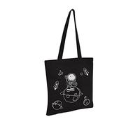 Healeved Fashionable Canvas Leisure Bag with Astronaut Design Durable Reusable Shoulder Tote for Students and Shopping Lightweight Handbag with Spacious Storage Compartments