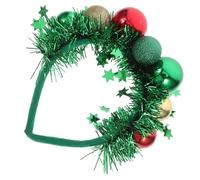 Healeved Festive Christmas Headband with Colorful Ball Ornaments Soft Cozy Xmas Hair Decoration for Winter Parties and Holiday Celebrations Comfortable Creative Hair Accessory for All