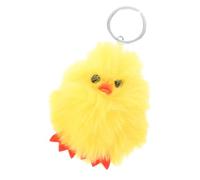 Healeved Fluffy Chicken Keychain Plush Charm for Bags and Backpacks Cute Chick Doll Pendant for Women and Soft Chicken Keyring Accessory for Handbags and Keys