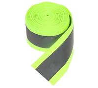 Healeved Fluorescent Green Sew On Reflective Tape Strip 5cm x 1.5cm, 5-Meter Roll Safety Fabric Ribbon for Clothing, High Visibility Warning Webbing for Sewing Protective Apparel