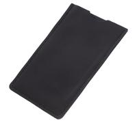 Healeved Folding Beard Comb Bag PU Leather Protective Pocket Case for Men and Women Travel Lightweight Wooden Comb Holder Black Compact Grooming Accessory
