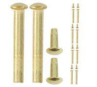 Healeved Folding Fan Shaft Rivet Fitting and Decorative Rivets 10 Sets Gold 31Mm Stainless Steel Parts for Hand Fan Repair and New Designs