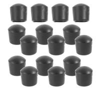 Healeved Foosball Table End Caps and Table Football Machine Poles 16pcs Black Pvc with 16mm Diameter , Safety End Caps with Simple Installation for Standard Foosball Sticks for Football
