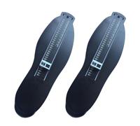 Healeved Foot Measuring Gauge 2pcs Black Plastic for Adults, 18-47 Yard | Half-size Reading, Home Fitting Area Use, for Shoe Size Charts and Adult Feet Measure
