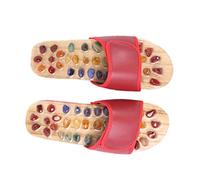 Healeved Foot Sole Acupoints Relax Sandals Shoes Natural Agate Massage Slippers for Health Massage Yards