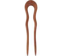 Healeved French Hairpin: Chinese Style Wooden Hair Fork - Two Prong Stick - Wood U Shaped Chignon Pin - Chinese Updo Bun Holder Headdress For Women Girl