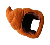 Healeved Funny Feces Shape Party Hat Plush Headdress for Adults, Soft Decorative Headgear for Halloween and Costume Parties, Fits Head Circumference 56-58Cm