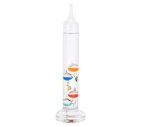Healeved Galileo Thermometer with Gold Tags and 5 Multi- Floating Balls, Stylish Glass Desk Ornament with Artistic Touch, Unique Indoor Temperature Gauge, Birthday Present