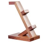 Healeved Game Controller Stand Brown Wooden and with Headset Holder Stylish Simple Structure Design, Portable Display and Storage Rack for Gaming Entertainment Area