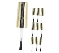 Healeved Gel Polish Bottle Caps Replacement 10pc Set Nail Polish Bottles Caps with Brush Easy to Carry Reusable for Salons