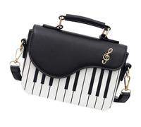 Healeved Girl Pu Bag Small Square Bag Color Matching Fashion Creative Black Embroidery Design Compact for Female Friends Outdoor Activities and Dating