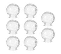 Healeved Glass Globe Lampshade 8pcs Round Crackle Design Replacement Shade for Ceiling Pendant Garden Use