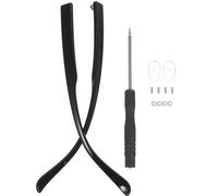 Healeved Glasses Replacement Temple - 1 Pair Metal Eyeglass Arms Legs Replacement, for Glasses Sunglasses - Glasses Repair Kit Universal Spectacle Repair Kit(Black)