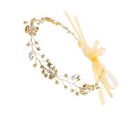 Healeved Gold Wedding Crystal Headdress Handmade Rhinestone Bridal Headband Elegant Hair Decor for Bride Bridesmaid Special Occasion Accessory