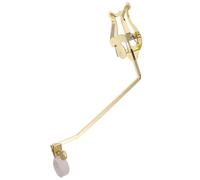Healeved Golden French Horn Music Sheet Clip with Secure Grip and Convenient Angle and Height Adjustments, Metal and Plastic Lyre Holder for Long Practice Sessions and Performing Outdoors
