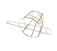 Healeved Golden Metal Hair Bun Cage with Stick Pin Hollow Birdcage Design Hair Bun Holder for Women for Elegant Updo Styling Suitable for Party Travel Daily Wear