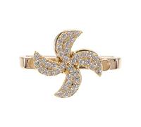 Healeved Golden Metal Windmill Shaped Decorative Ring for Silicone Watch Bands, Jewelry Strap Accessory with Stylish and Delicate Design, for Adding a Boho Charm to Your Smartwatch Strap