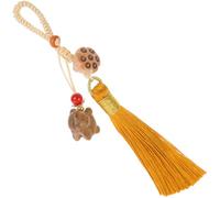 Healeved Golden Wooden Rabbit Keychain Decor with Polishing Technology, Practical and Delicate Bag Pendant for New Year Decorative Pendant and Handicraft Making