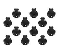 Healeved Golf Club Number Tags with Rotating Plastic Labels 12pcs Heart-shaped for Easy Identification, Elegant Appearance, Golf Accessories for Men and Women