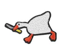 Healeved Goose Shaped Embroidered Fabric Patch for Clothing Accessories, Made of Sturdy Polyester, for Mending and Decorating Clothes, Suitable for Bags and Pants Elegant and Beautiful