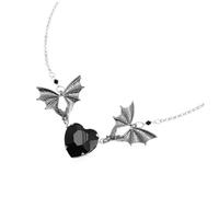 Healeved Gothic Style Pendant Necklace Creative Crystal Neck Ornament for Women for Fashion Lovers for Dresses Sweaters and More