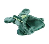 Healeved Green Dinosaur Puppy Clothes Coral Fleece Dog Outfit Comfortable Wearable Design Sturdy Pet Costume for Party and Outdoor Use