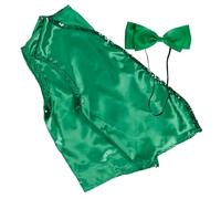 Healeved Green St Patrick's Day Waistcoat with Bowtie Men's Cosplay Party Vest Festive Irish Costume Vest for Celebration Comfortable Texture