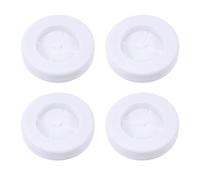 Healeved Grommet Kit with Abrasion Resistance and Tasteless Features White Synthetic Rubber 4pcs Cable Protector Ring for Electrical Wire Sealing and Dustproof Applications