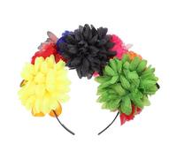 Healeved Halloween Flower Crown Headband for Women with Rose and Butterfly Motif, Polyester and Plastic Material, Comfortable Fit and Versatile Styling, for Festivals and Gatherings