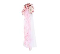 Healeved Halloween Headband for Women Blood Splatter Ghost Bride Costume Floral Veil Festival Headpiece Mexican Day Dead Headdress Party Accessory