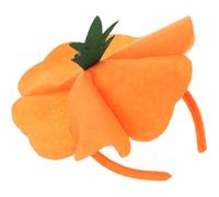 Healeved Halloween Pumpkin Headband with Leaf Fun Elastic Hair Hoop Accessory for Costume Parties Cosplay Events and Halloween Gatherings for Photos and Memorable Moments