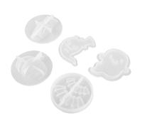 Healeved Halloween Silicone Molds Set for Resin Casting with Ghost, Pumpkin, Bat, Owl, and Skull Shapes, White Silicone Material for DIY Fun and Creative Decoration at Halloween Parties
