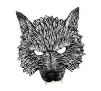 Healeved Halloween Werewolf Mask Half Face Cosplay Accessory, Foam Wolf Head Dress Up Mask for Adult Party and Carnival
