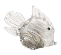 Healeved Hand Blown Glass Fish Ornament, Small Ocean Animal Figurine for Miniature Aquarium Decor and Dollhouse Fish Collectible, Ocean Series Desktop Sculpture Gift for Home and Garden