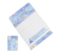 Healeved Hand-Made Blue Cloth Book Cover Protector with Easy to Put on Feature and Protecting Book Edges Suitable for Textbook Cover and Creative Decor