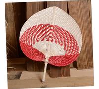 Healeved Handmade Large Cattail Leaf Handheld Fan Lightweight Portable Cooling Fan for Summer Parties and Beach Use Natural Bamboo Fragrance Suitable for Adults Random Color Random Color