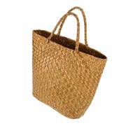 Healeved Handwoven Straw Tote Bag Lightweight Boho Rustic Basket Handbag with Handle for Summer Outings Easy Organization Stylish Ethnic Charm