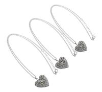 Healeved Hanging Heart Pendant Luminous Case for Perfume Women 3 Pcs Hollow out Easy Open Design Gift for Mother'S Day Valentine'S Day DIY Jewelry Making